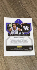 TyTy Washington Jr. 2022 Panini Prizm Draft Picks 64 trading card image rear