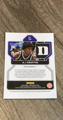 AJ Griffin 2022 Panini Prizm Draft Picks 56 trading card image rear