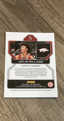 Jaylin Williams 2022 Panini Prizm Draft Picks 98 trading card image rear