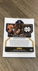 Blake Wesley 2022 Panini Prizm Draft Picks 68 trading card image rear