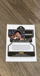 MarJon Beauchamp 2022 Panini Prizm Draft Picks 72 trading card image rear