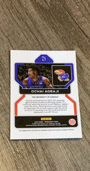 Ochai Agbaji 2022 Panini Prizm Draft Picks 67 trading card image rear