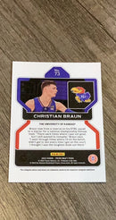 Christian Braun 2022 Panini Prizm Draft Picks 73 trading card image rear