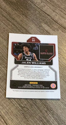 Jalen Williams 2022 Panini Prizm Draft Picks 84 trading card image rear
