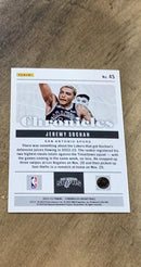 Jeremy Sochan 2022-23 Panini Chronicles 45 trading card image rear
