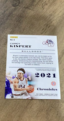 Corey Kispert 2021 Panini Chronicles Draft Picks 8 trading card image rear