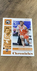 Greg Brown 2021 Panini Chronicles Draft Picks 14 trading card image front