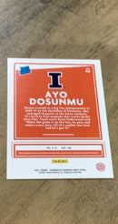 Ayo Dosunmu 2021 Panini Chronicles Donruss Draft Picks 44 trading card image rear