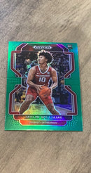 Jaylin Williams 2022 Panini Prizm Draft Picks Green 98 trading card image front