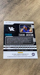 Isaiah Jackson 2021 Panini Chronicles Playbook Draft Picks 334 trading card image rear