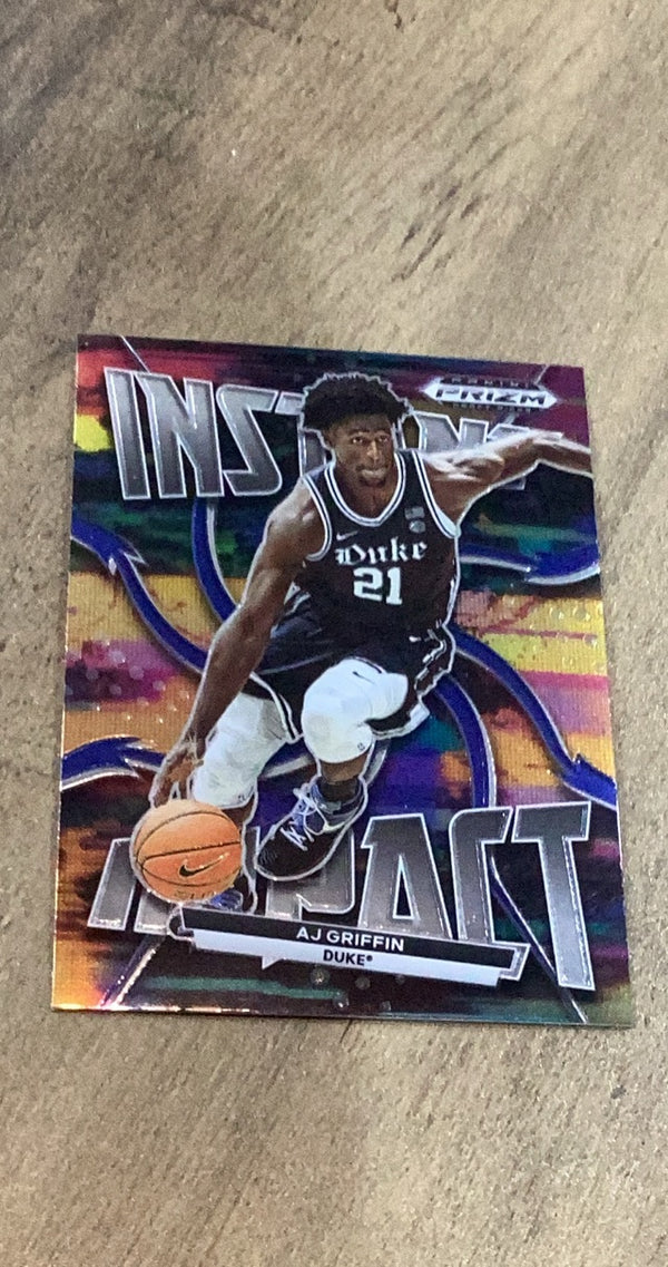 AJ Griffin 2022 Panini Prizm Draft Picks Instant Impact II-AG trading card image front