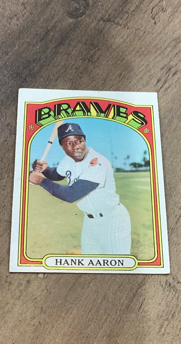 Hank Aaron 1972 Topps 299 trading card image front