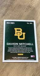 Davion Mitchell 2021 Panini Chronicles Recon Draft Picks 130 trading card image rear