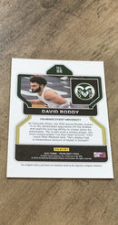 David Roddy 2022 Panini Prizm Draft Picks 88 trading card image rear