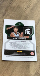 Max Christie 2022 Panini Prizm Draft Picks 90 trading card image rear