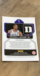 Wendell Moore Jr. 2022 Panini Prizm Draft Picks 76 trading card image rear