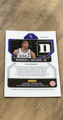 Wendell Moore Jr. 2022 Panini Prizm Draft Picks Silver 76 trading card image rear