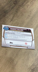 Frankie Collins 2022-23 Bowman University Chrome Pink 97 trading card image rear