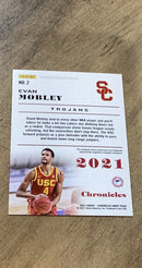 Evan Mobley 2021 Panini Chronicles Draft Picks 2 trading card image rear