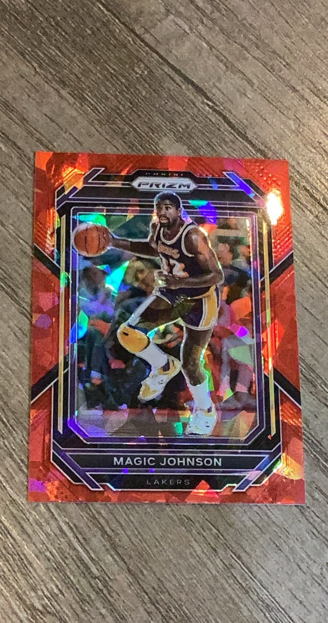 Magic Johnson 2022 Prizm Red Ice 276 trading card image front