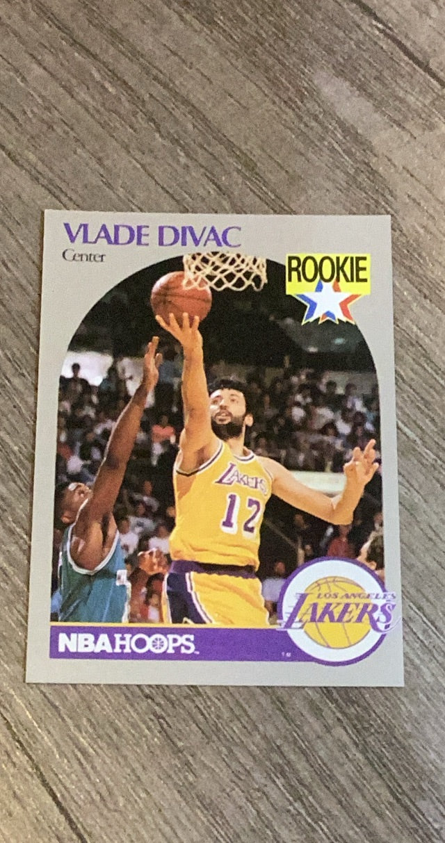 Vlade Divac 1990 Hoops 154 trading card image front