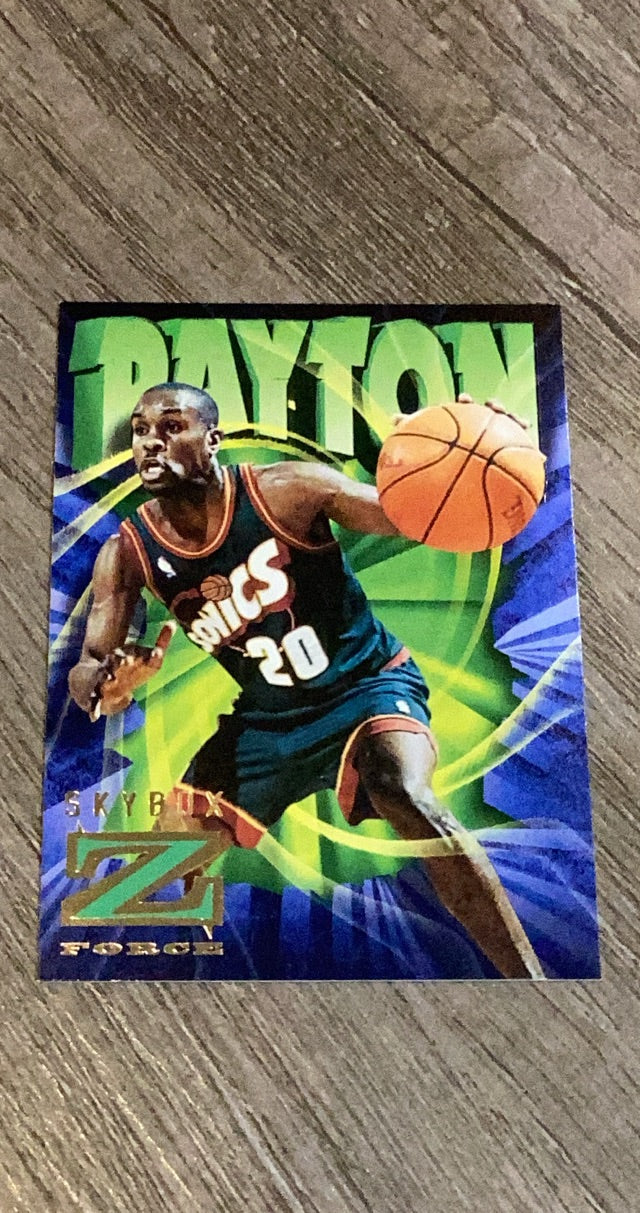 Gary Payton 1996 SkyBox Z-Force 84 trading card image front