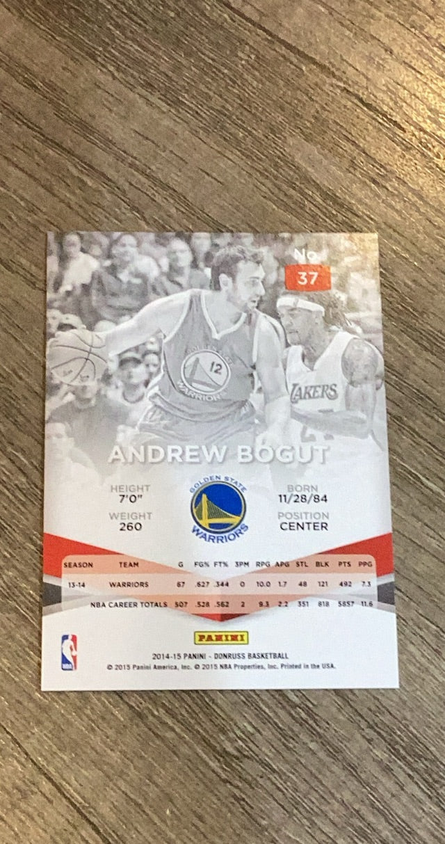 Andrew Bogut 2014 Donruss Elite 37 trading card image rear