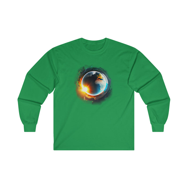 Crafted with LOVE for Far Out - Earth - Astronaut sunflowers long sleeve Printify