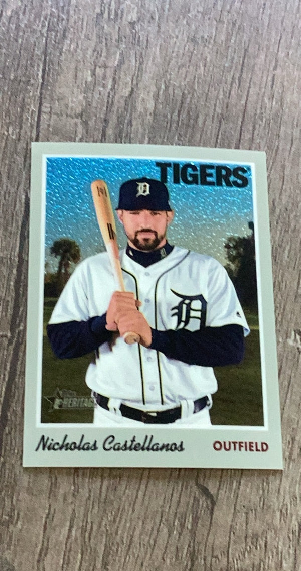 Nicholas Castellanos 2019 Topps Heritage Chrome THC-98 trading card image front