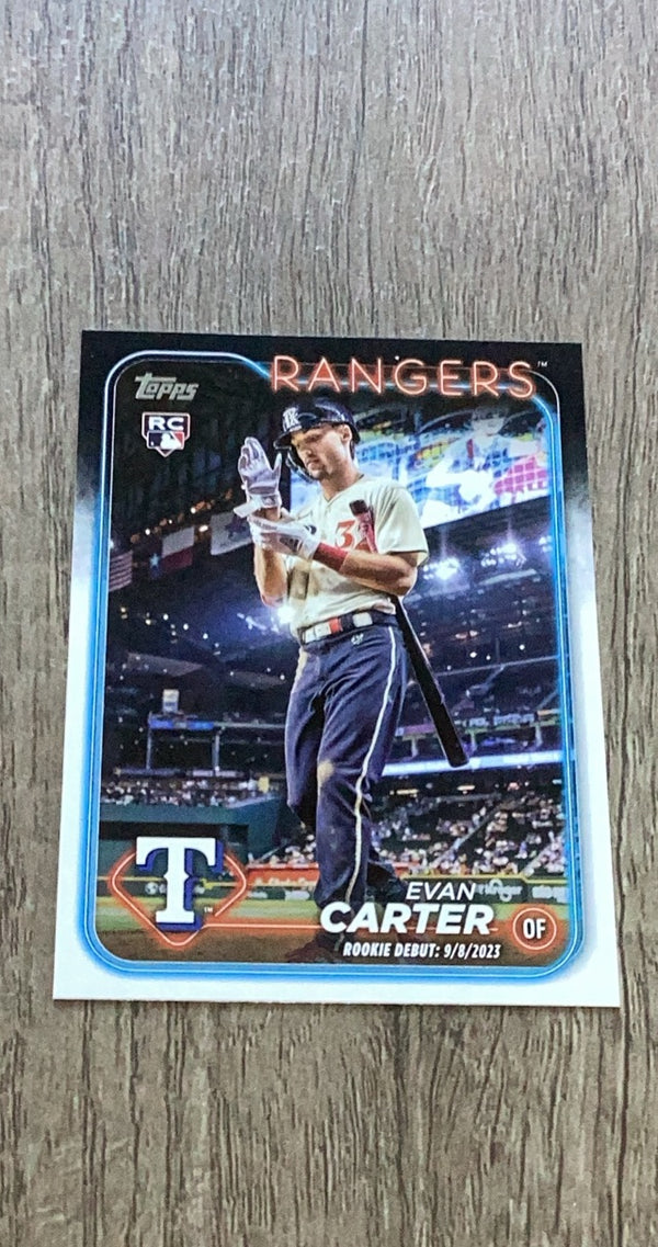 Evan Carter 2024 Topps Update US58 trading card image front