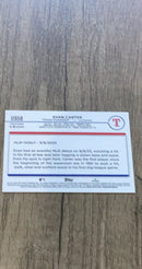 Evan Carter 2024 Topps Update US58 trading card image rear