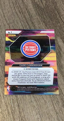 Cade Cunningham 2021-22 Panini Prizm Instant Impact 1 trading card image rear