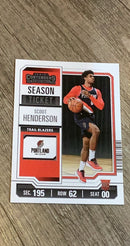 Scoot Henderson 2023-24 Panini Contenders 27 trading card image front