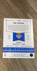 Obi Toppin 2020-21 Panini Chronicles 113 trading card image rear