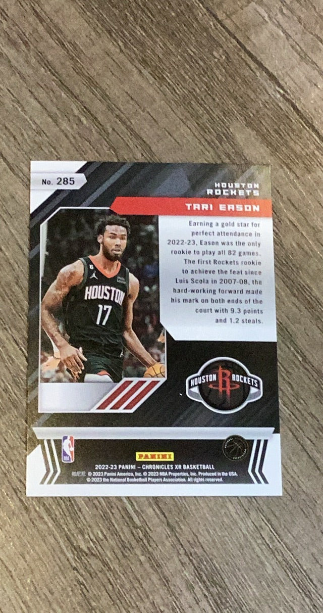 Tari Eason 2022-23 Panini Chronicles Pink 285 trading card image rear