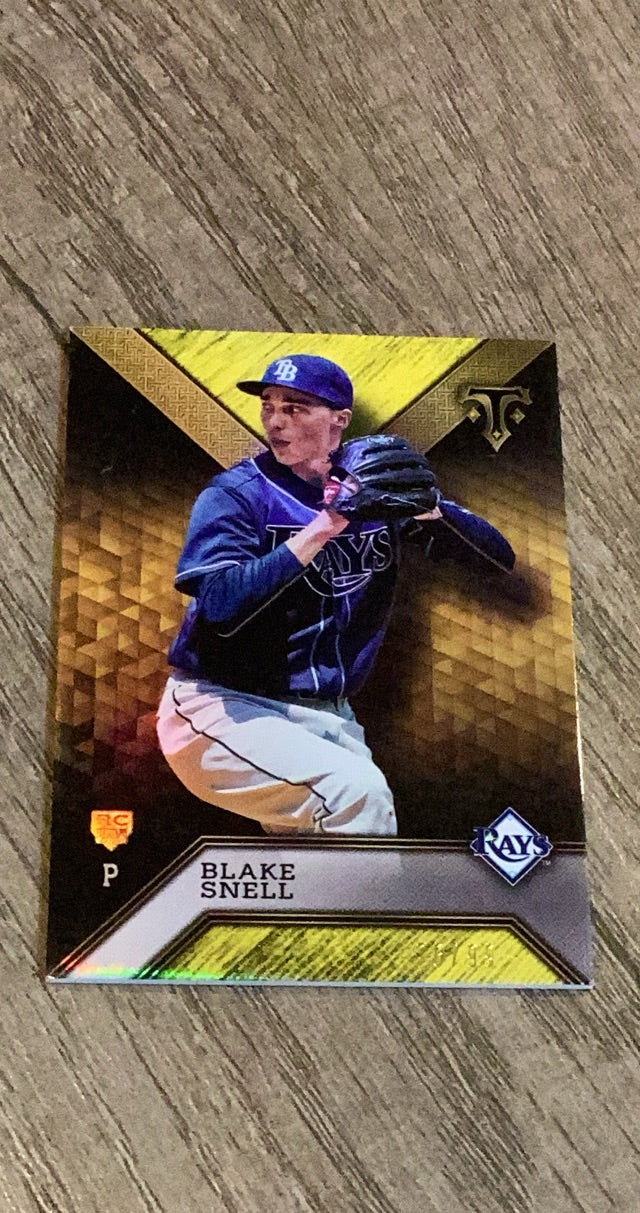 Blake Snell 2016 Topps Triple Threads Gold 10 trading card image front