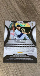 Cionel Perez 2019 Panini Prizm Neon Orange Donut Circles Prizm 185 trading card image rear