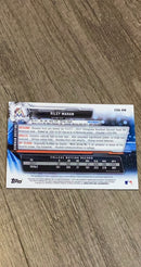 Riley Mahan 2017 Bowman Draft Chrome Draft Pick Autographs CDA-RM trading card image rear