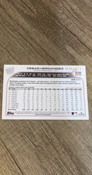 Cesar Hernandez 2022 Topps Update Gold US299 trading card image rear