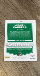 Miguel Cabrera 2021 Donruss Optic Red 171 trading card image rear