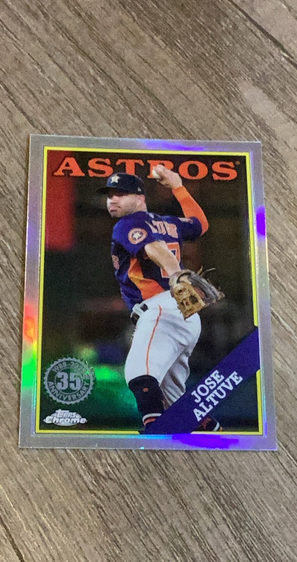 Jose Altuve 2023 Topps Chrome Update 1988 Topps Baseball 35th Anniversary 88CU-13 trading card image front