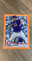 Adbert Alzolay 2020 Bowman Orange 19 trading card image front