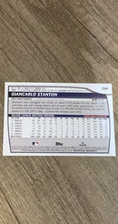 Giancarlo Stanton 2023 Topps Big League 246 trading card image rear