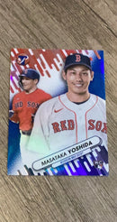 Masataka Yoshida MLB Boston Red Sox 2023 Topps Pristine Fresh Faces Blue Refractor FF-3 trading card Topps
