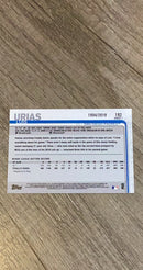 Luis Urias 2019 Topps Gold 192 trading card image rear