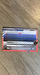 Kyle Schwarber 2016 Bowman 122 trading card image rear