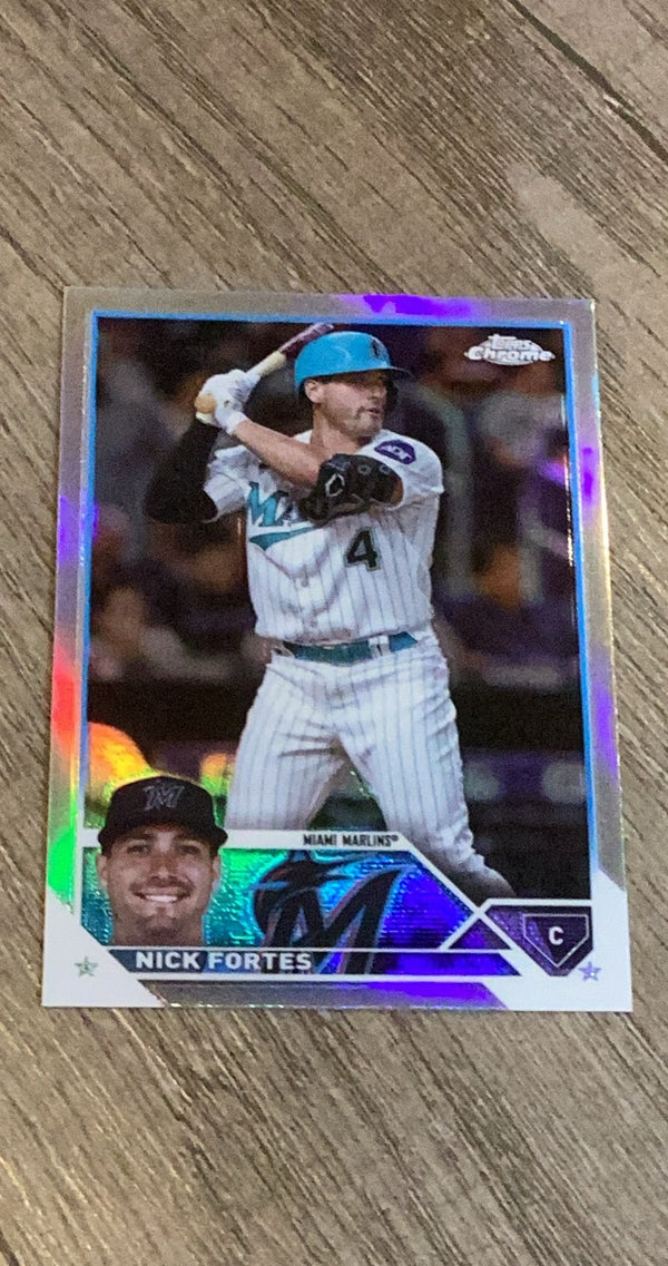 Nick Fortes 2023 Topps Chrome Update Prism USC77 trading card image front