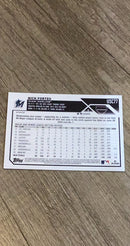 Nick Fortes 2023 Topps Chrome Update Prism USC77 trading card image rear