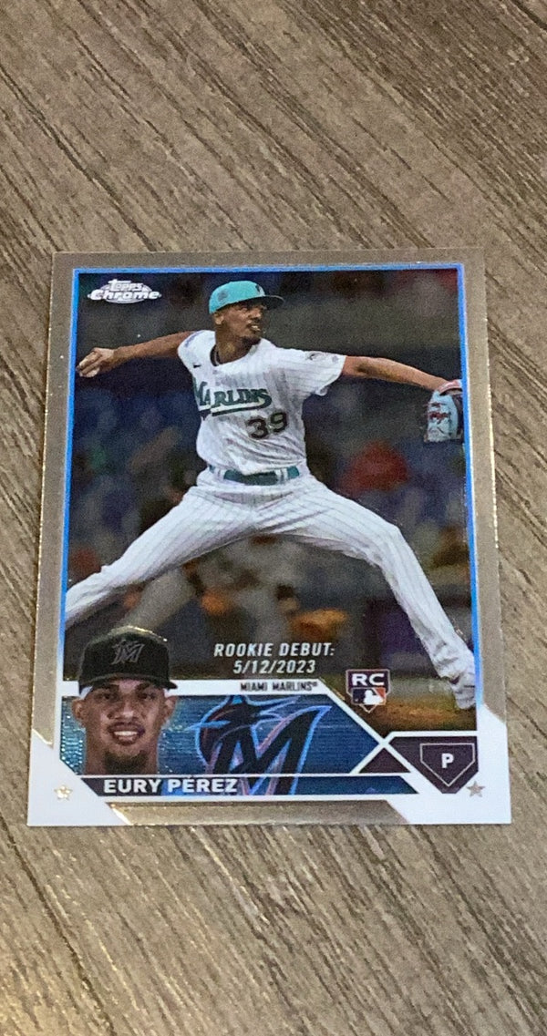Eury Perez 2023 Topps Chrome Update USC175 trading card image front