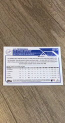 J.P. Feyereisen 2023 Topps Chrome Update USC130 trading card image rear